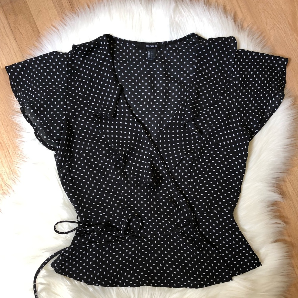 F21: Polka Dot Blouse